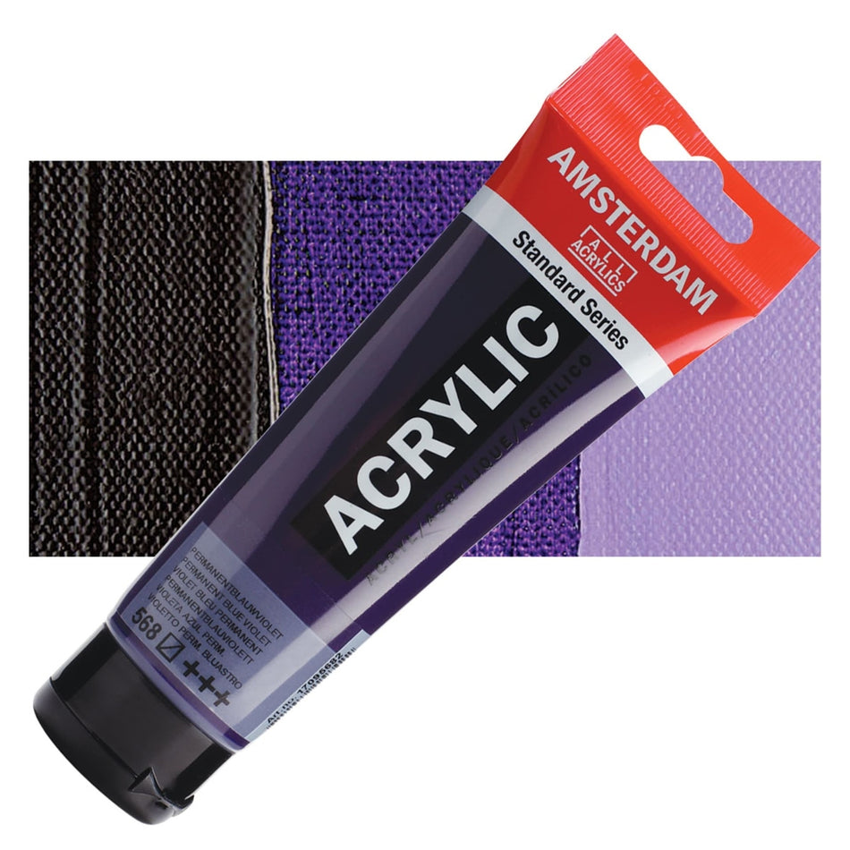 Royal Talens 00643-5913 Amsterdam Standard Series Acrylic - Permanent Blue Violet, 120 ml Tube