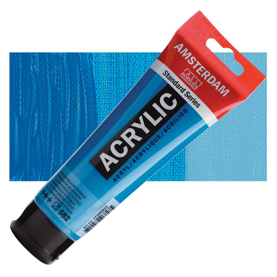 Royal Talens 00643-5933 Amsterdam Standard Series Acrylic - Manganese Blue Phthalo, 120 ml Tube