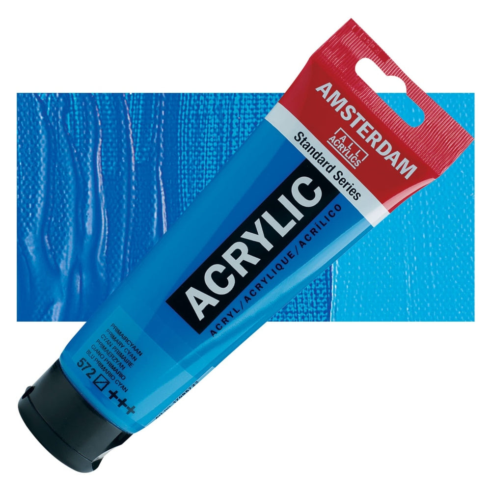 Royal Talens 00643-5953 Amsterdam Standard Series Acrylic - Primary Cyan, 120 ml, Tube