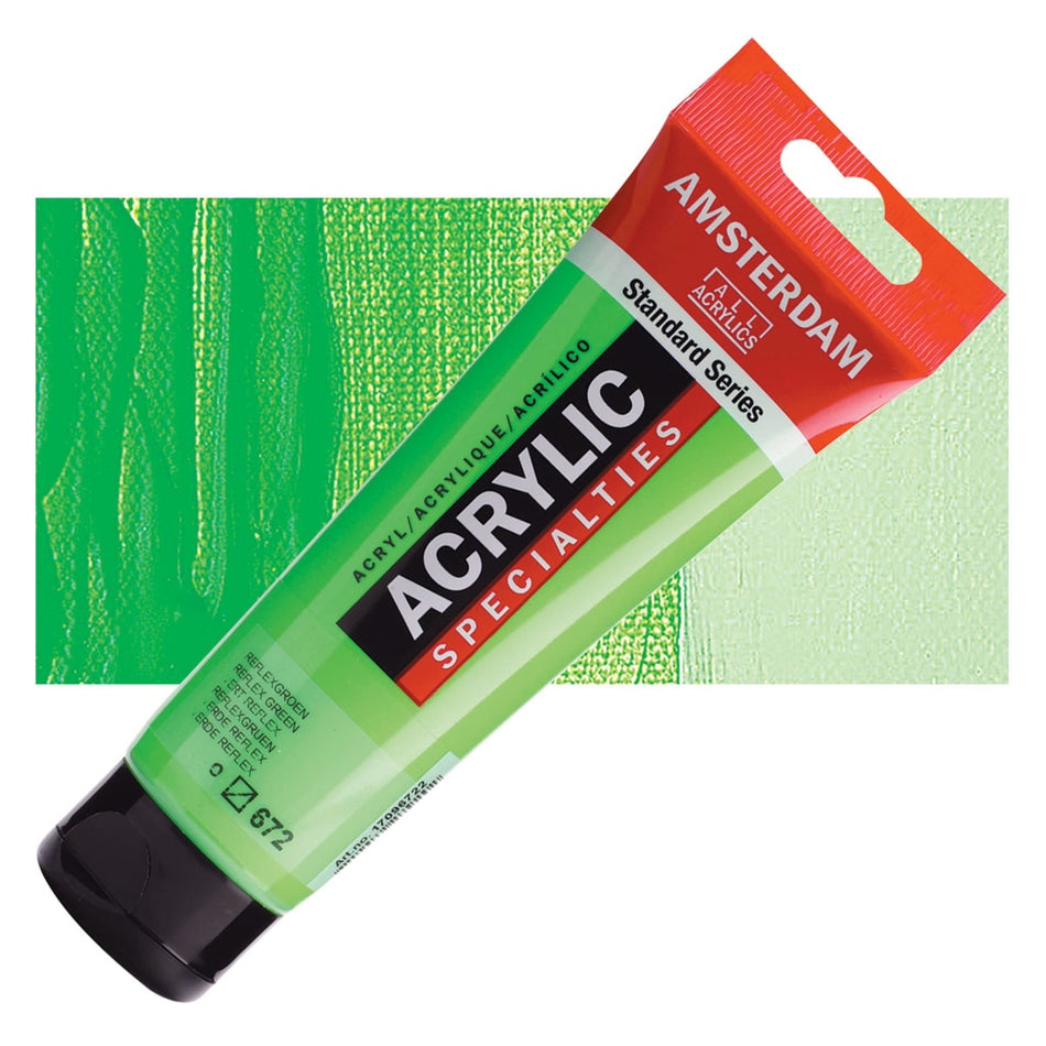 Royal Talens 00643-7843 Amsterdam Standard Series Acrylic - Reflex Green, 120 ml Tube