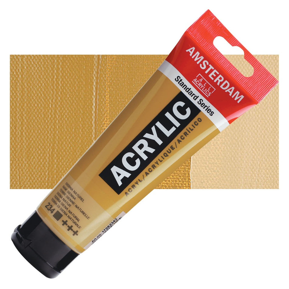 Royal Talens 00643-8033 Amsterdam Standard Series Acrylic - Raw Sienna, 120 ml Tube