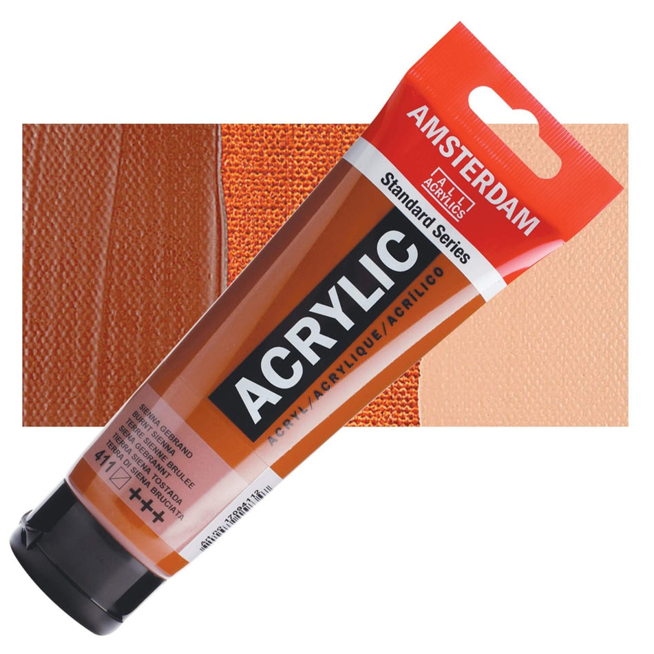 Royal Talens 00643-8043 Amsterdam Standard Series Acrylic - Burnt Sienna, 120 ml Tube