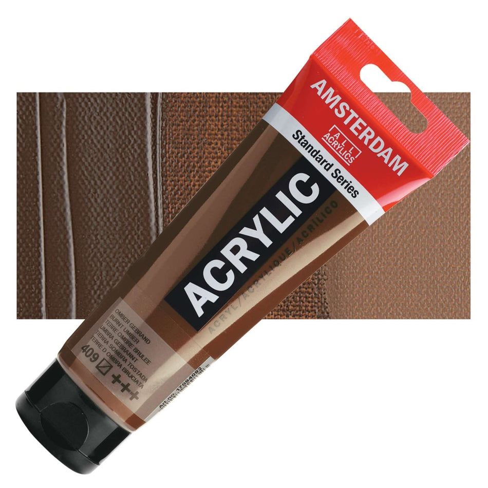 Royal Talens 00643-8053 Amsterdam Standard Series Acrylic - Burnt Umber, 120 ml Tube