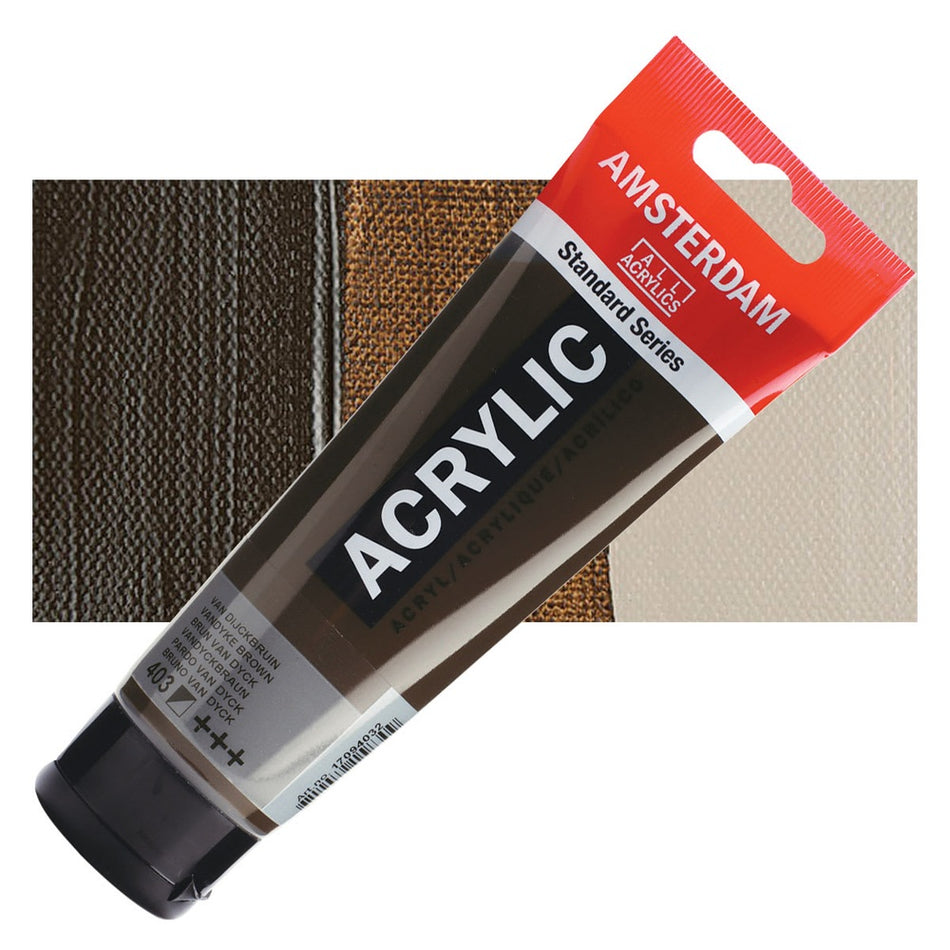 Royal Talens 00643-8313 Amsterdam Standard Series Acrylic - Vandyke Brown, 120 ml Tube