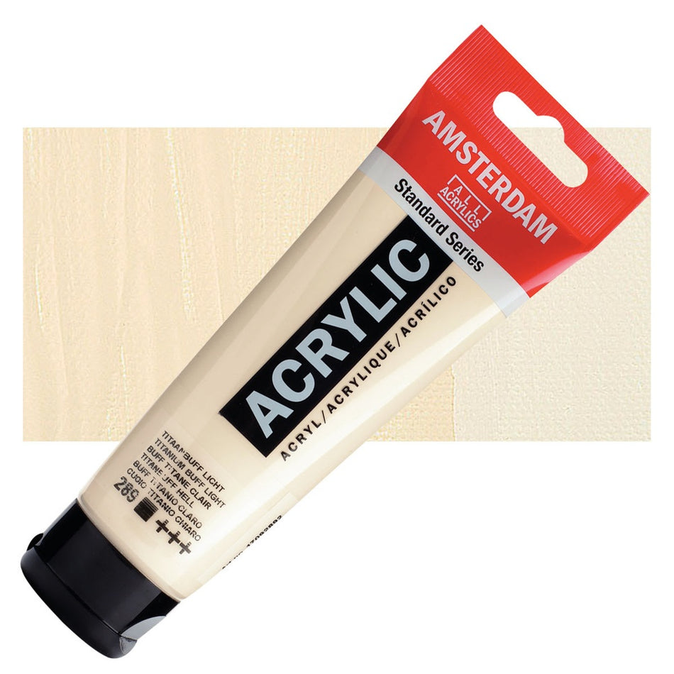 Royal Talens 00643-8623 Amsterdam Standard Series Acrylic - Titanium Buff Light, 120 ml Tube