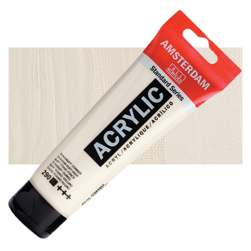 Royal Talens 00643-8633 Amsterdam Standard Series Acrylic - Titanium Buff Deep, 120 ml Tube