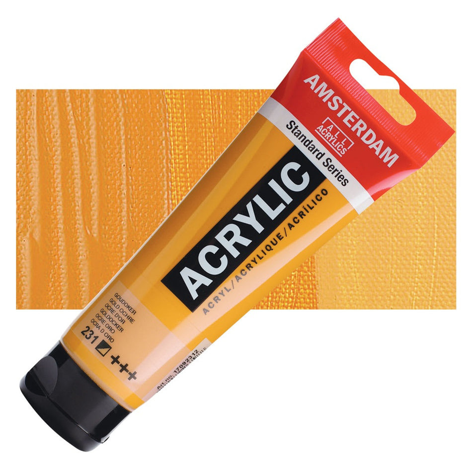 Royal Talens 00643-9043 Amsterdam Standard Series Acrylic - Gold Ochre, 120 ml Tube