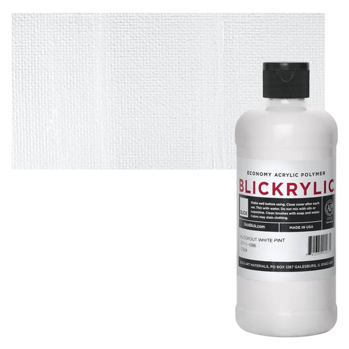 Blick Art Materials 00711-1086 Blickrylic Economy Acrylic Polymer - Blockout White, Pint