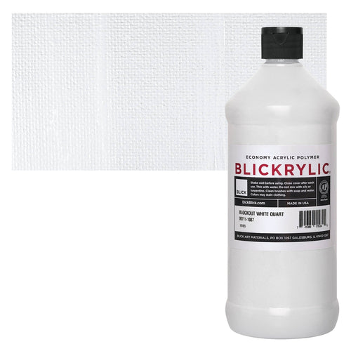 Blick Art Materials 00711-1087 Blickrylic Economy Acrylic Polymer - Blockout White, Quart