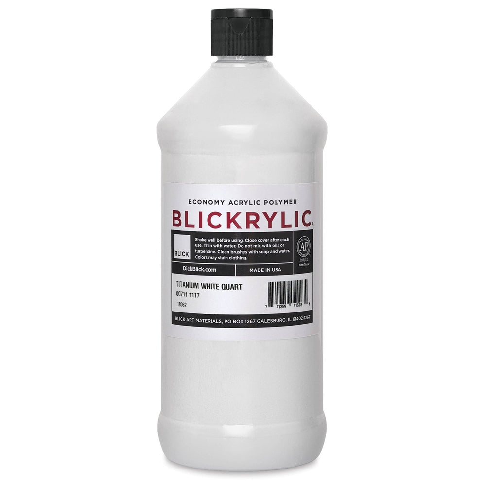 Blick Art Materials 00711-1117 Blickrylic Economy Acrylic Polymer - Titanium White, Quart