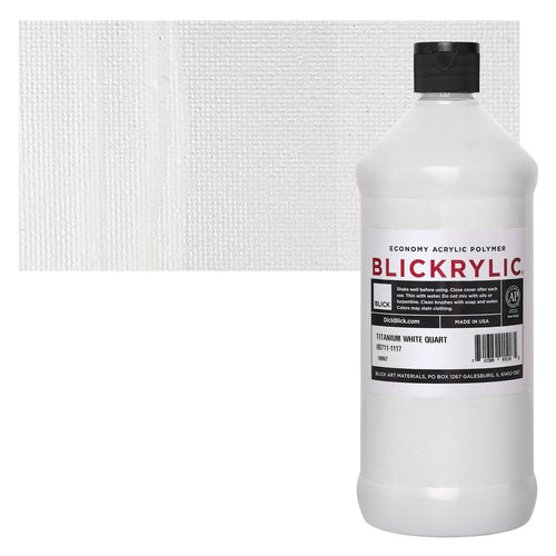 Blick Art Materials 00711-1117 Blickrylic Economy Acrylic Polymer - Titanium White, Quart