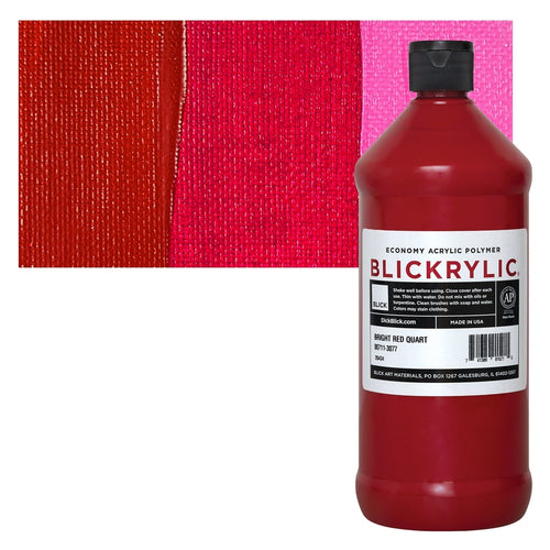 Blick Art Materials 00711-3077 Blickrylic Economy Acrylic Polymer - Bright Red, Quart