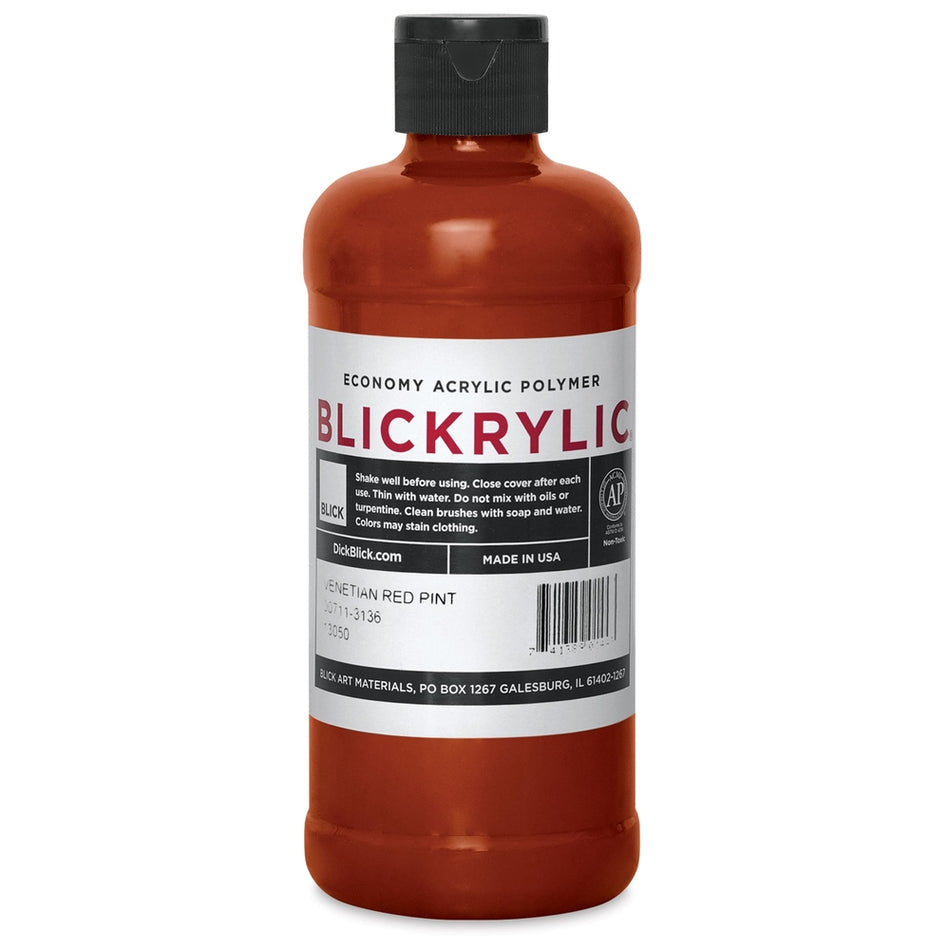 Blick Art Materials 00711-3136 Blickrylic Economy Acrylic Polymer - Venetian Red, Pint