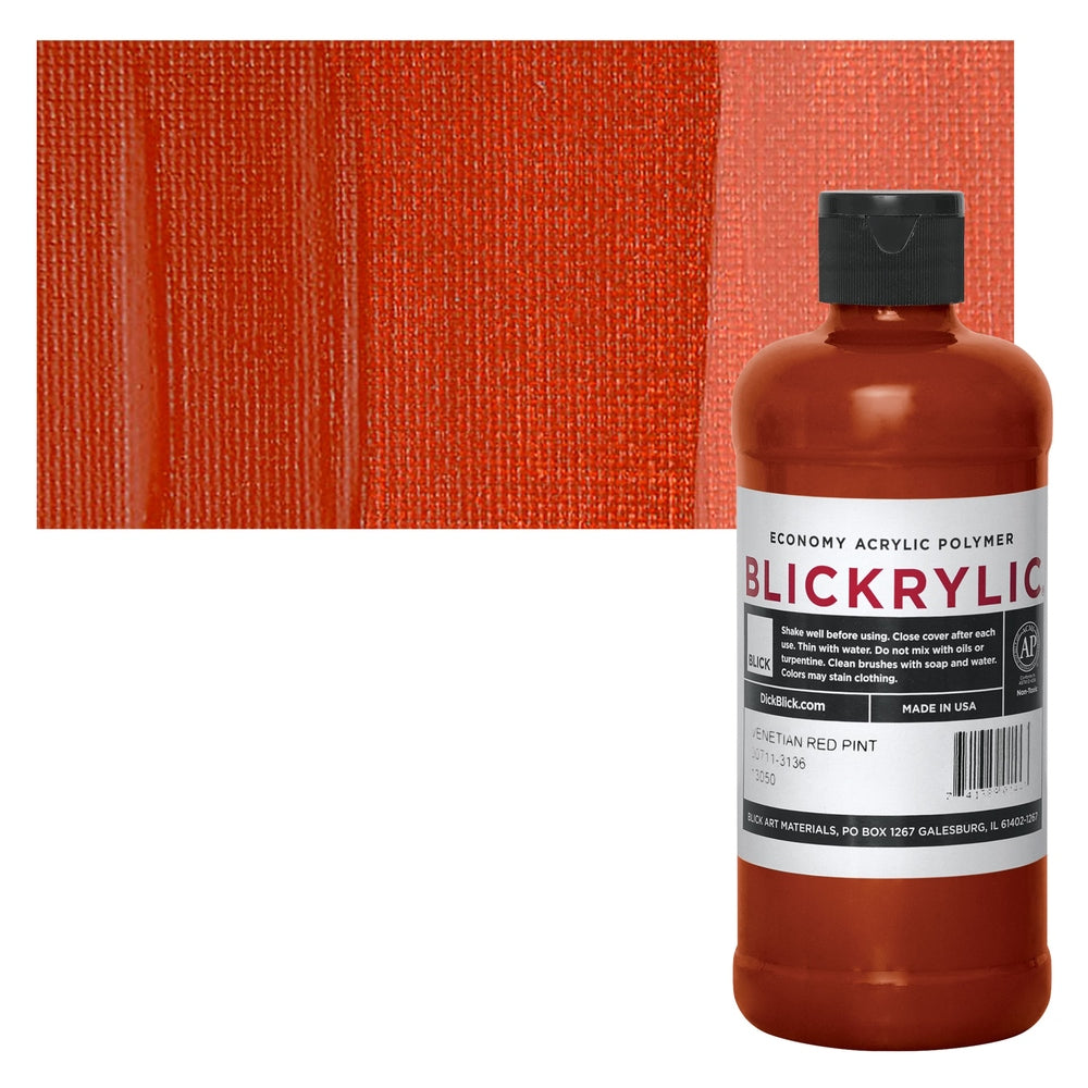 Blick Art Materials 00711-3136 Blickrylic Economy Acrylic Polymer - Venetian Red, Pint