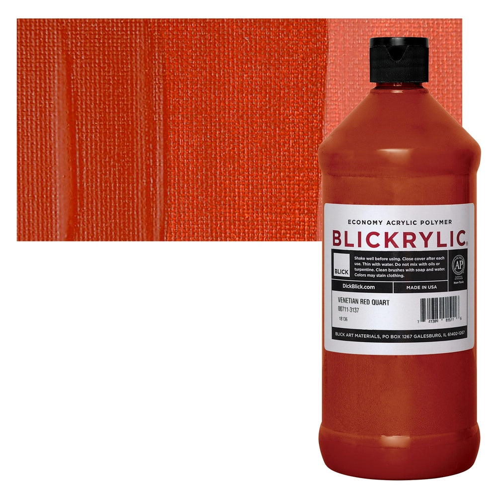 Blick Art Materials 00711-3137 Blickrylic Economy Acrylic Polymer - Venetian Red, Quart