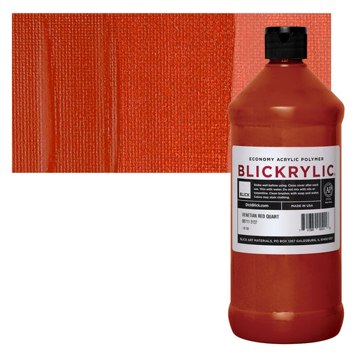 Blick Art Materials 00711-3137 Blickrylic Economy Acrylic Polymer - Venetian Red, Quart