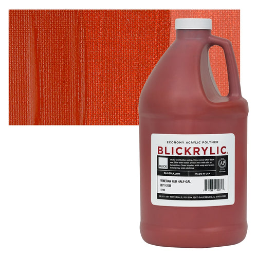 Blick Art Materials 00711-3138 Blickrylic Economy Acrylic Polymer - Venetian Red, Half Gallon