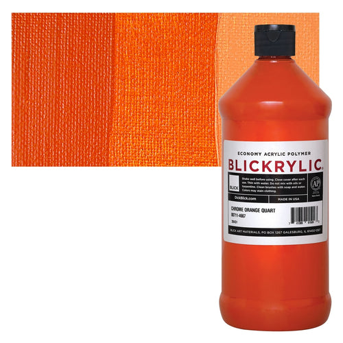 Blick Art Materials 00711-4667 Blickrylic Economy Acrylic Polymer - Chrome Orange, Quart