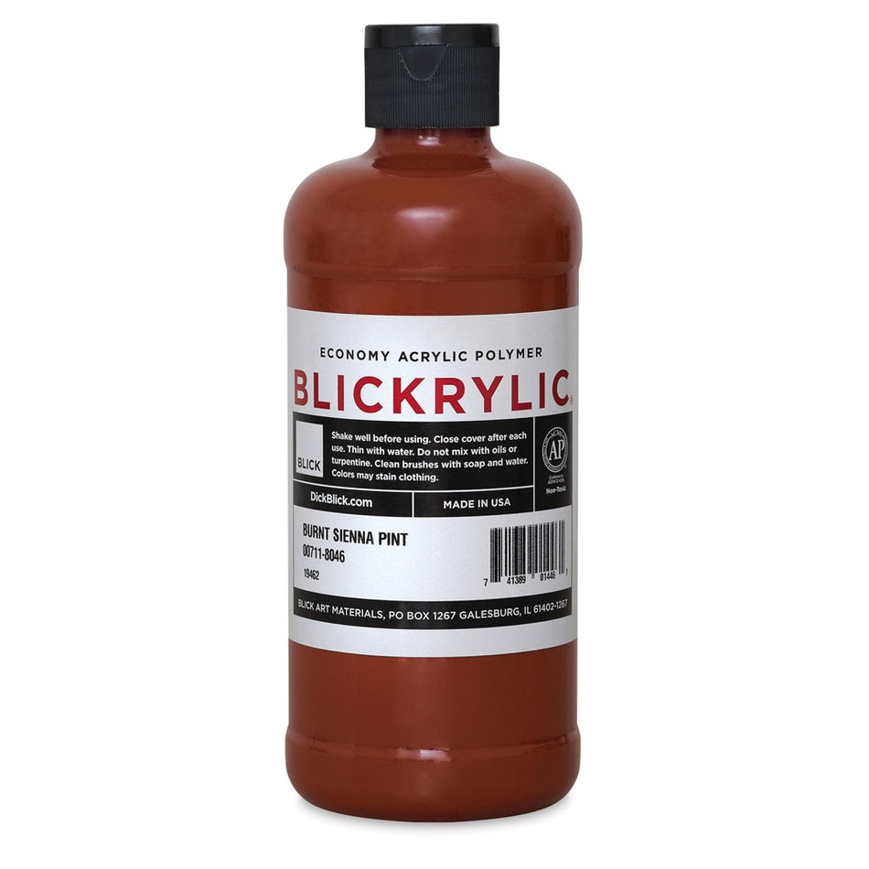 Blick Art Materials 00711-8046 Blickrylic Economy Acrylic Polymer - Burnt Sienna, Pint