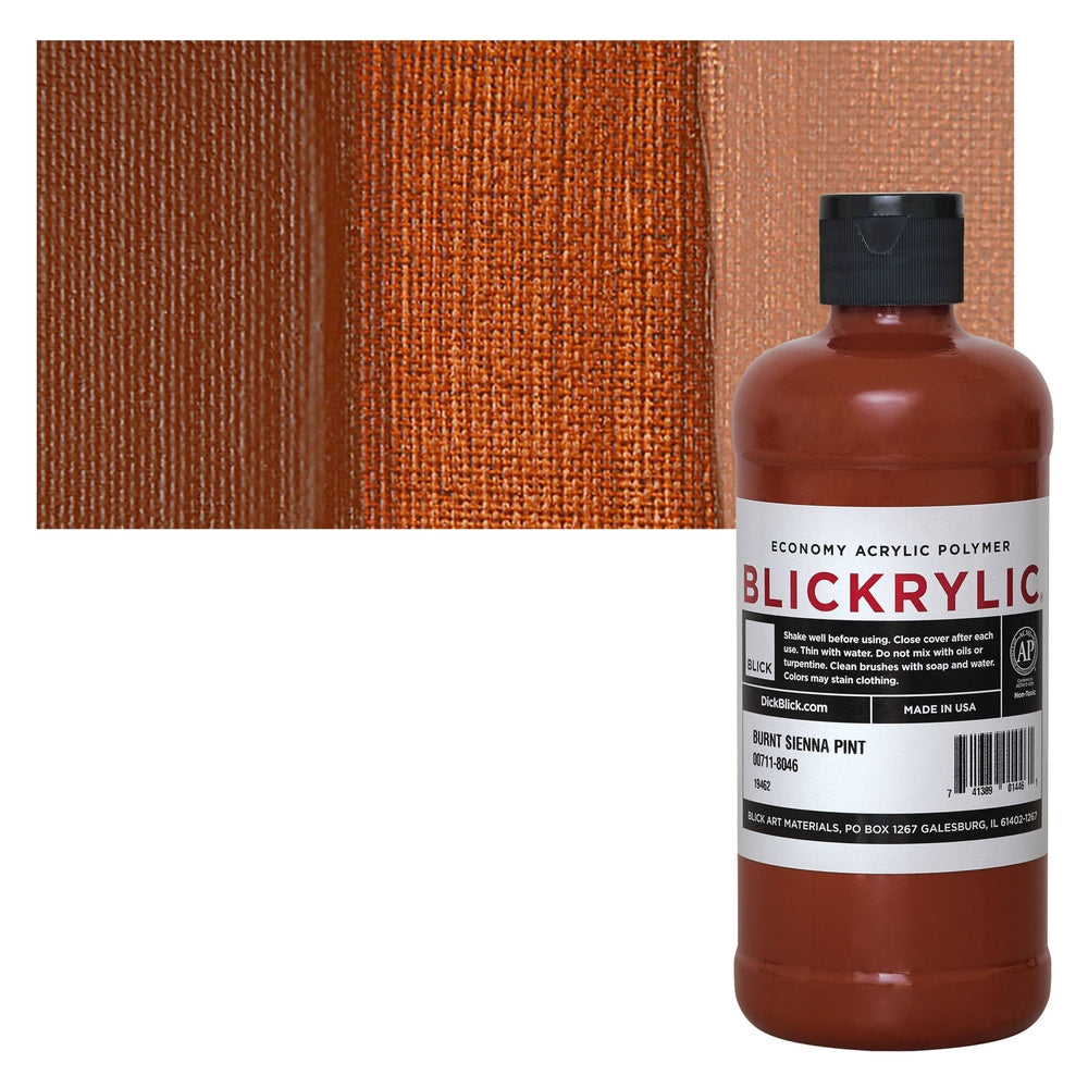 Blick Art Materials 00711-8046 Blickrylic Economy Acrylic Polymer - Burnt Sienna, Pint