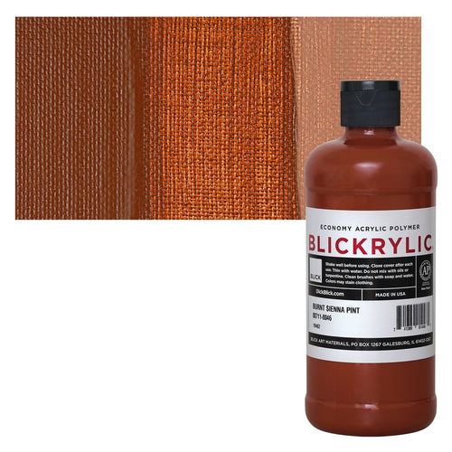 Blick Art Materials 00711-8046 Blickrylic Economy Acrylic Polymer - Burnt Sienna, Pint