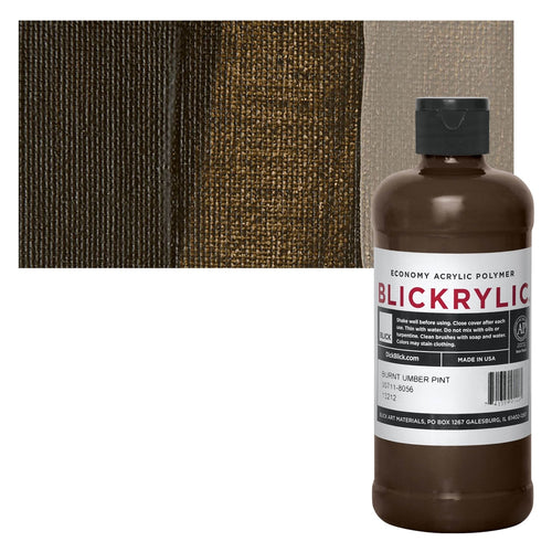 Blick Art Materials 00711-8056 Blickrylic Economy Acrylic Polymer - Burnt Umber, Pint