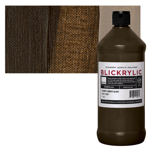 Blick Art Materials 00711-8057 Blickrylic Economy Acrylic Polymer - Burnt Umber, Quart