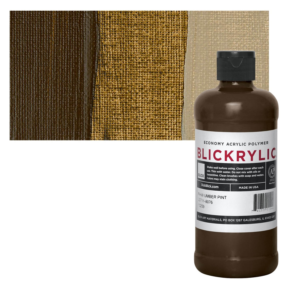 Blick Art Materials 00711-8076 Blickrylic Economy Acrylic Polymer - Raw Umber, Pint