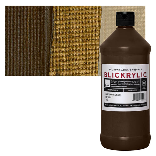 Blick Art Materials 00711-8077 Blickrylic Economy Acrylic Polymer - Raw Umber, Quart