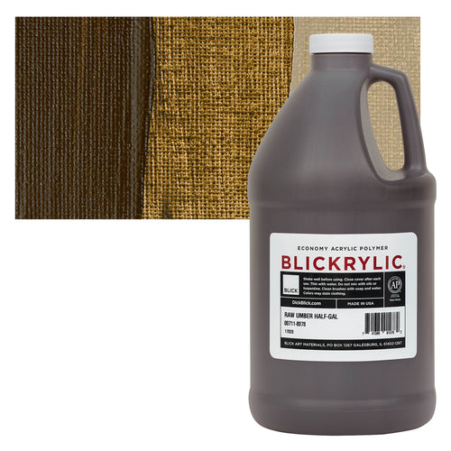 Blick Art Materials 00711-8078 Blickrylic Economy Acrylic Polymer - Raw Umber, Half Gallon