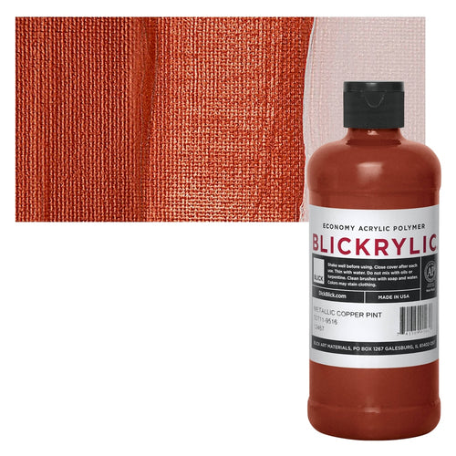 Blick Art Materials 00711-9516 Blickrylic Economy Acrylic Polymer - Metallic Copper, Pint