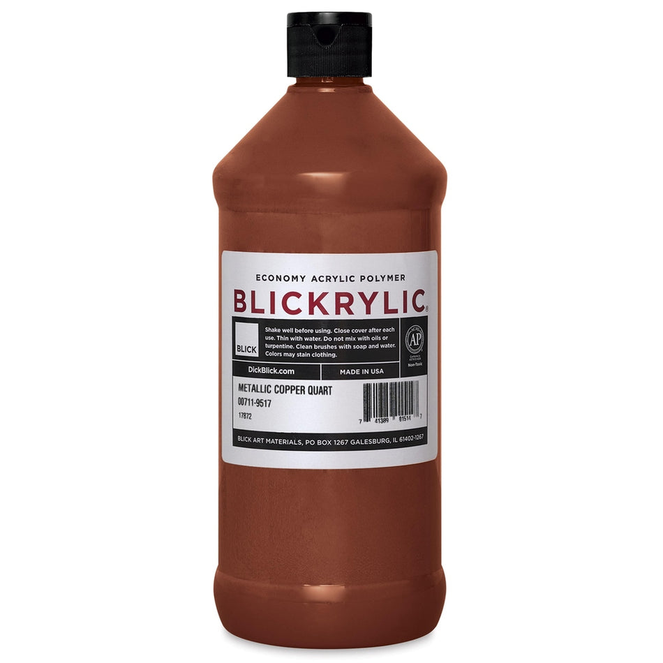 Blick Art Materials 00711-9517 Blickrylic Economy Acrylic Polymer - Metallic Copper, Quart