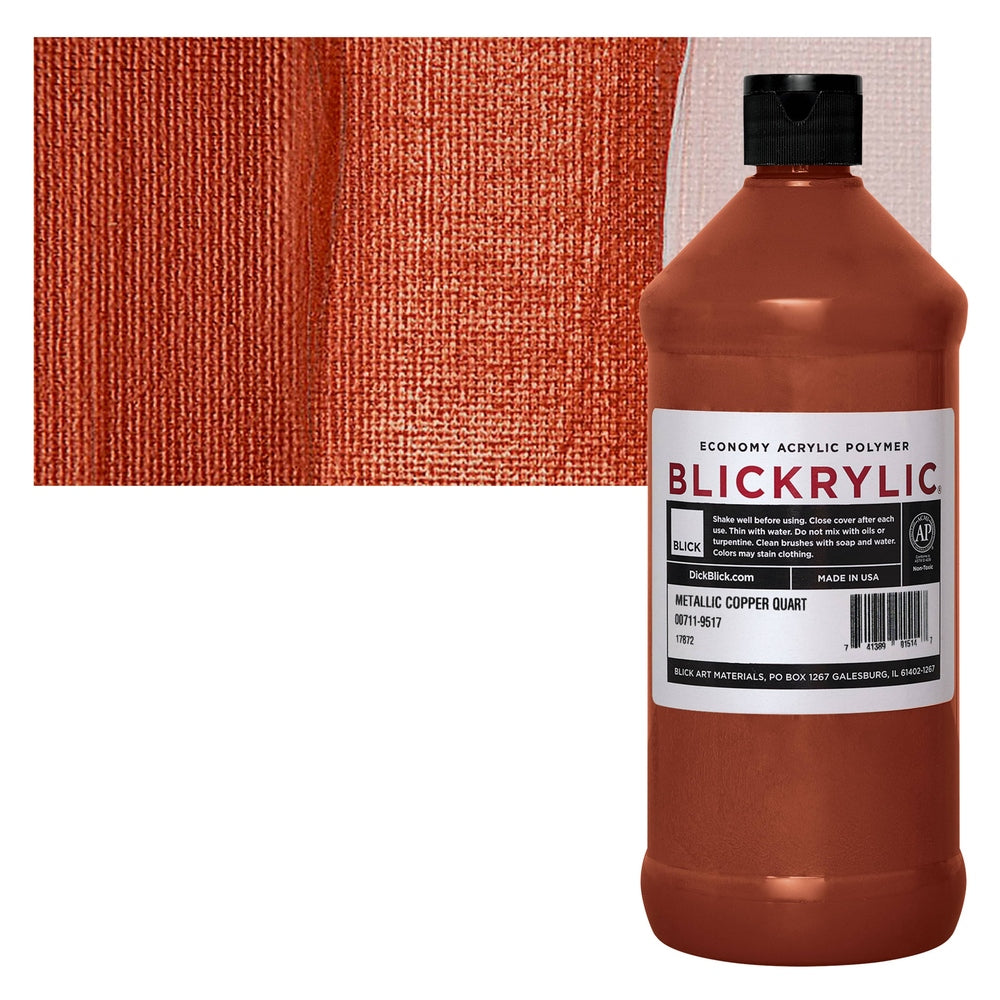 Blick Art Materials 00711-9517 Blickrylic Economy Acrylic Polymer - Metallic Copper, Quart