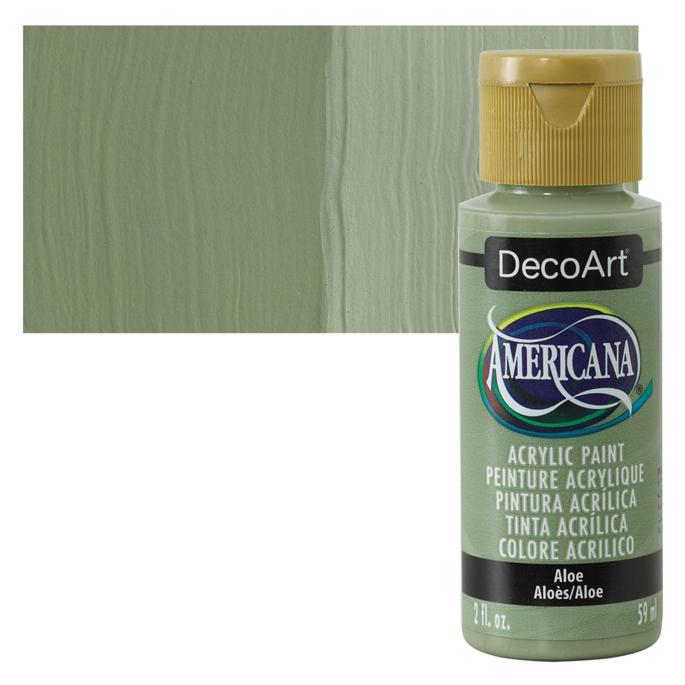 DecoArt 00769-1023 Americana Acrylic Colors, 2 fl. oz. Bottles, Aloe