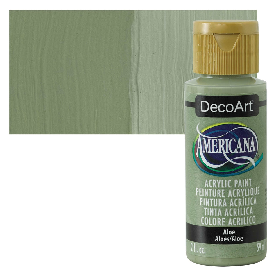 DecoArt 00769-1023 Americana Acrylic Colors, 2 fl. oz. Bottles, Aloe