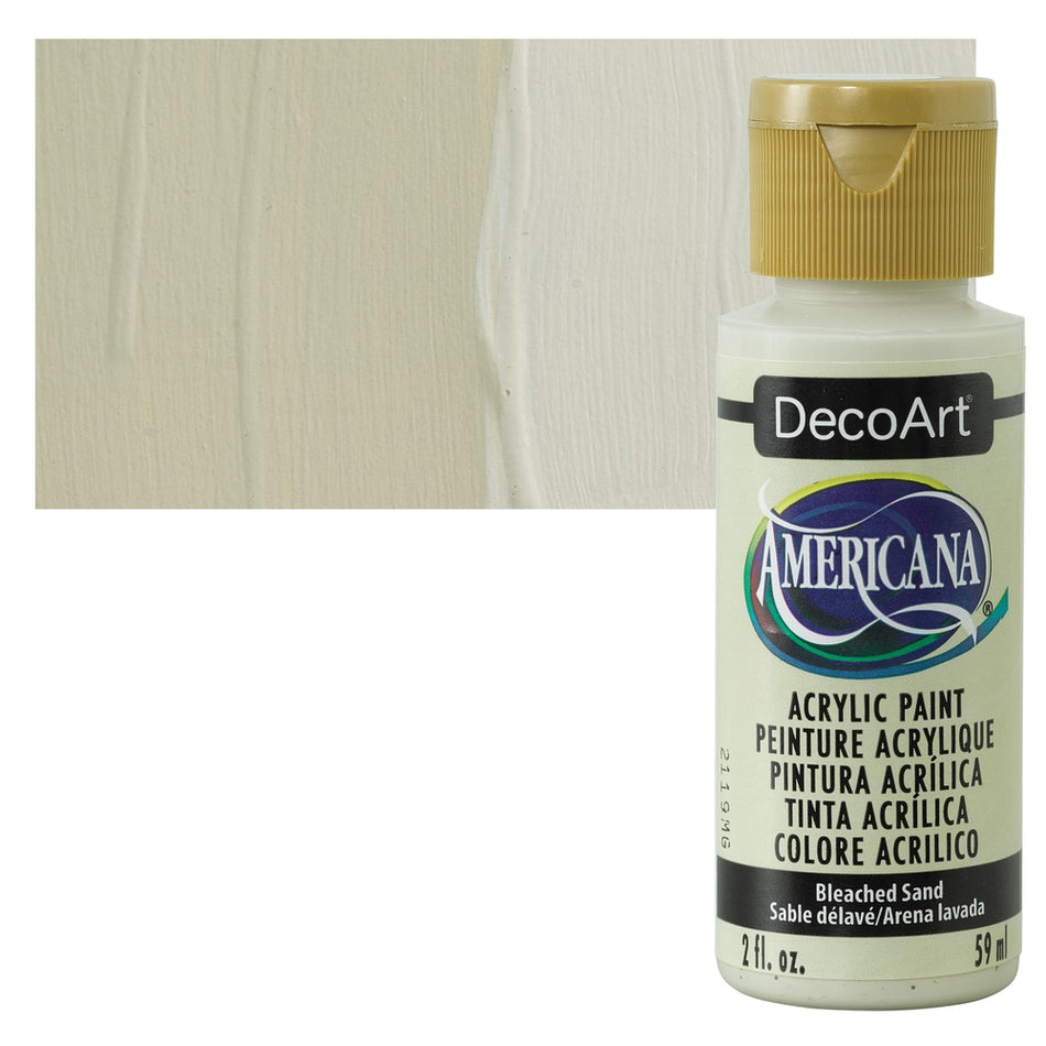 DecoArt 00769-1383 Americana Acrylic Colors, 2 fl. oz. Bottles, Bleached Sand
