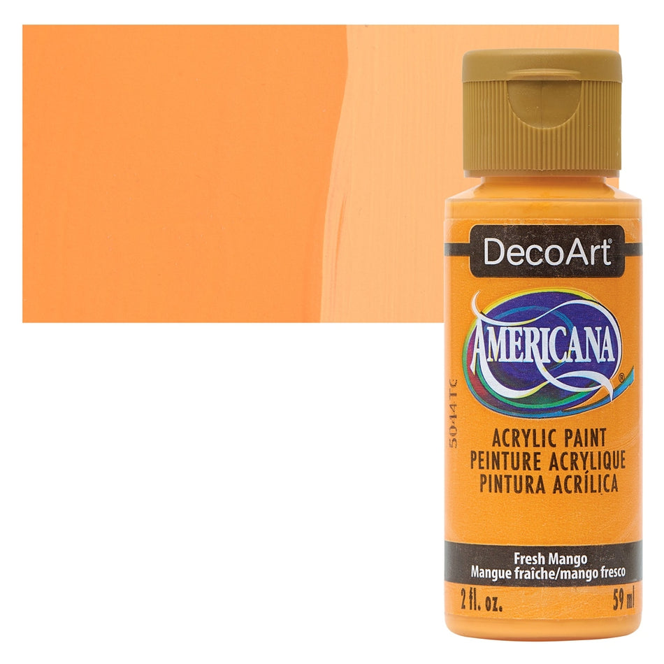 DecoArt 00769-3253 Americana Acrylic Colors, 2 fl. oz. Bottles, Fresh Mango