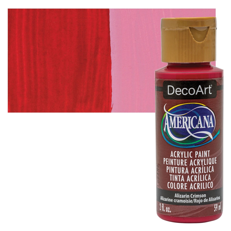 DecoArt 00769-3533 Americana Acrylic Colors, 2 fl. oz. Bottles, Alizarin Crimson