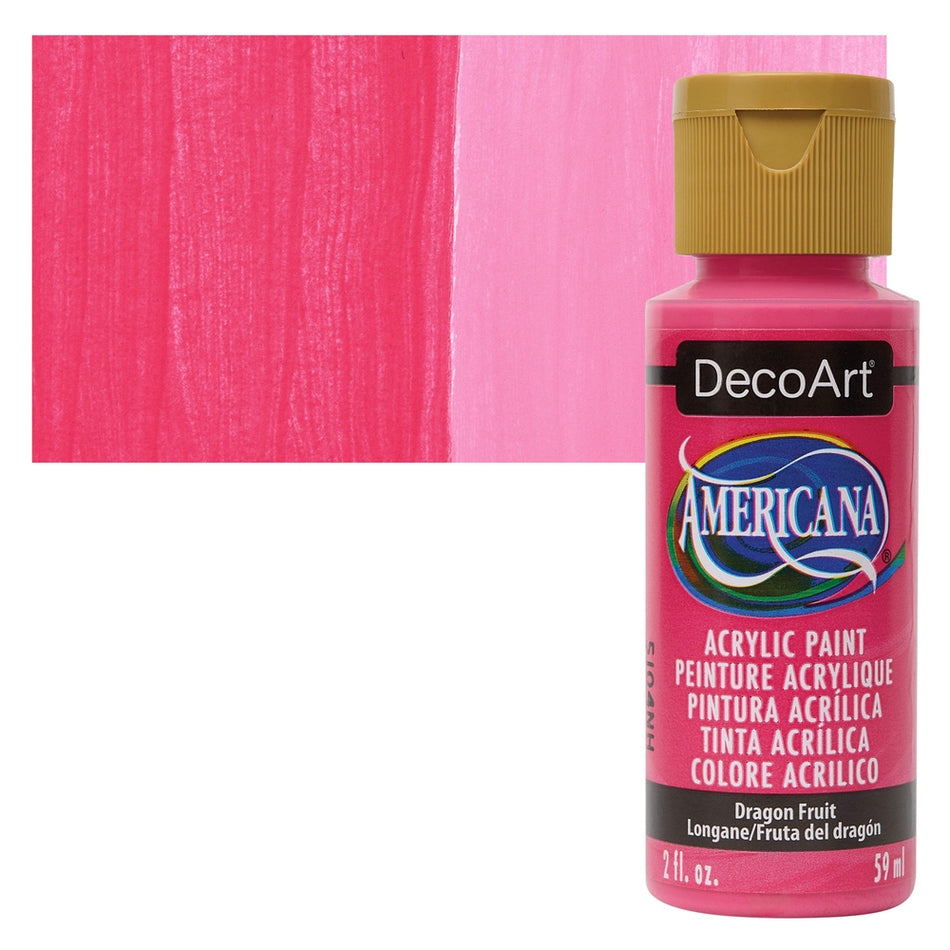 DecoArt 00769-3693 Americana Acrylic Colors, 2 fl. oz. Bottles, Dragon Fruit