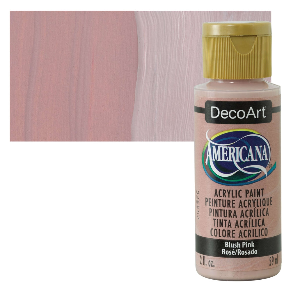 DecoArt 00769-3773 Americana Acrylic Colors, 2 fl. oz. Bottles, Blush Pink