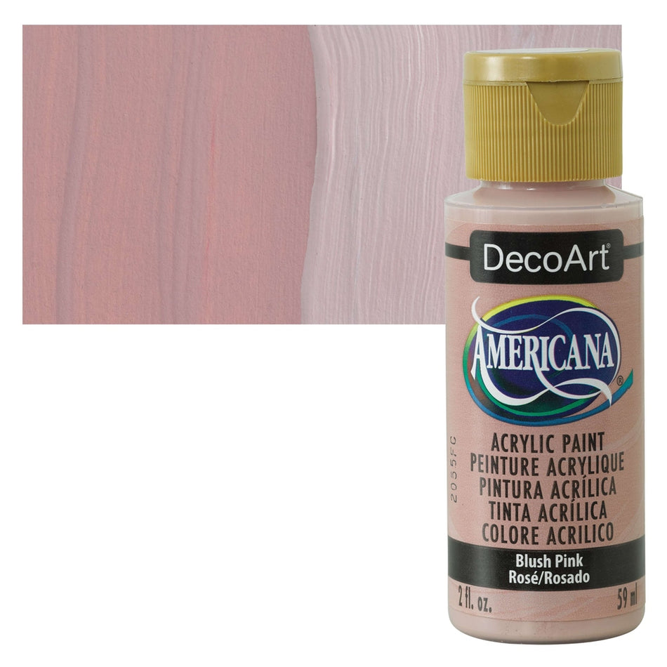 DecoArt 00769-3773 Americana Acrylic Colors, 2 fl. oz. Bottles, Blush Pink