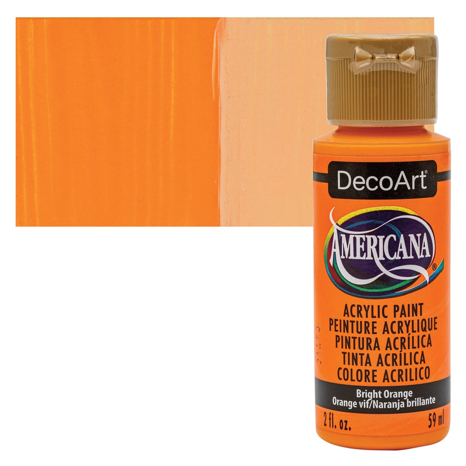 DecoArt 00769-4513 Americana Acrylic Colors, 2 fl. oz. Bottles, Bright Orange