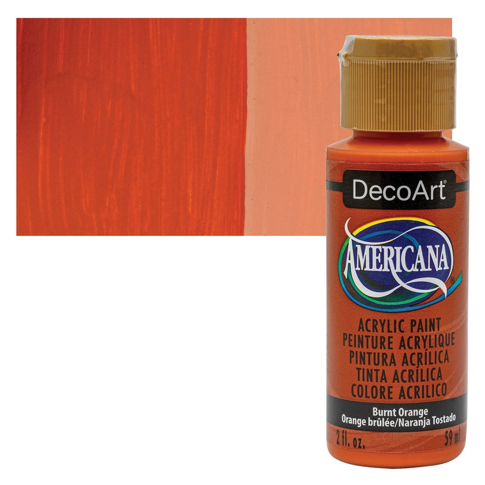 DecoArt 00769-4703 Americana Acrylic Colors, 2 fl. oz. Bottles, Burnt Orange