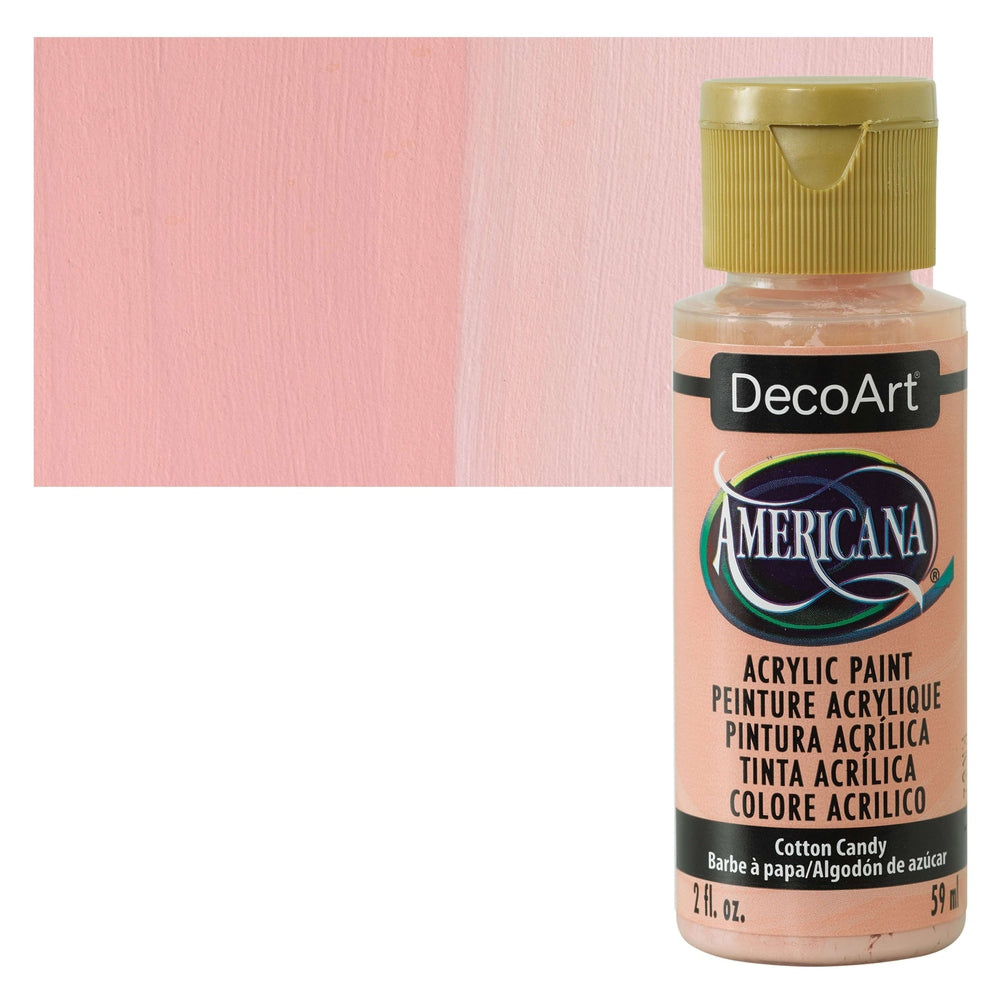 DecoArt 00769-5123 Americana Acrylic Colors, 2 fl. oz. Bottles, Cotton Candy