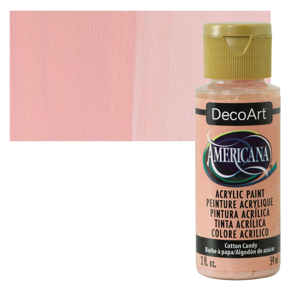 DecoArt 00769-5123 Americana Acrylic Colors, 2 fl. oz. Bottles, Cotton Candy