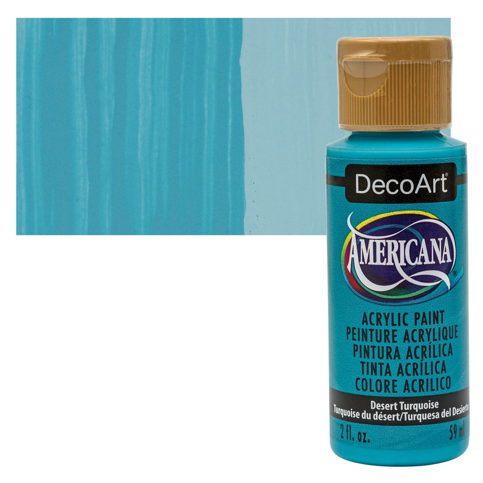 DecoArt 00769-5183 Americana Acrylic Colors, 2 fl. oz. Bottles, Desert Turquoise