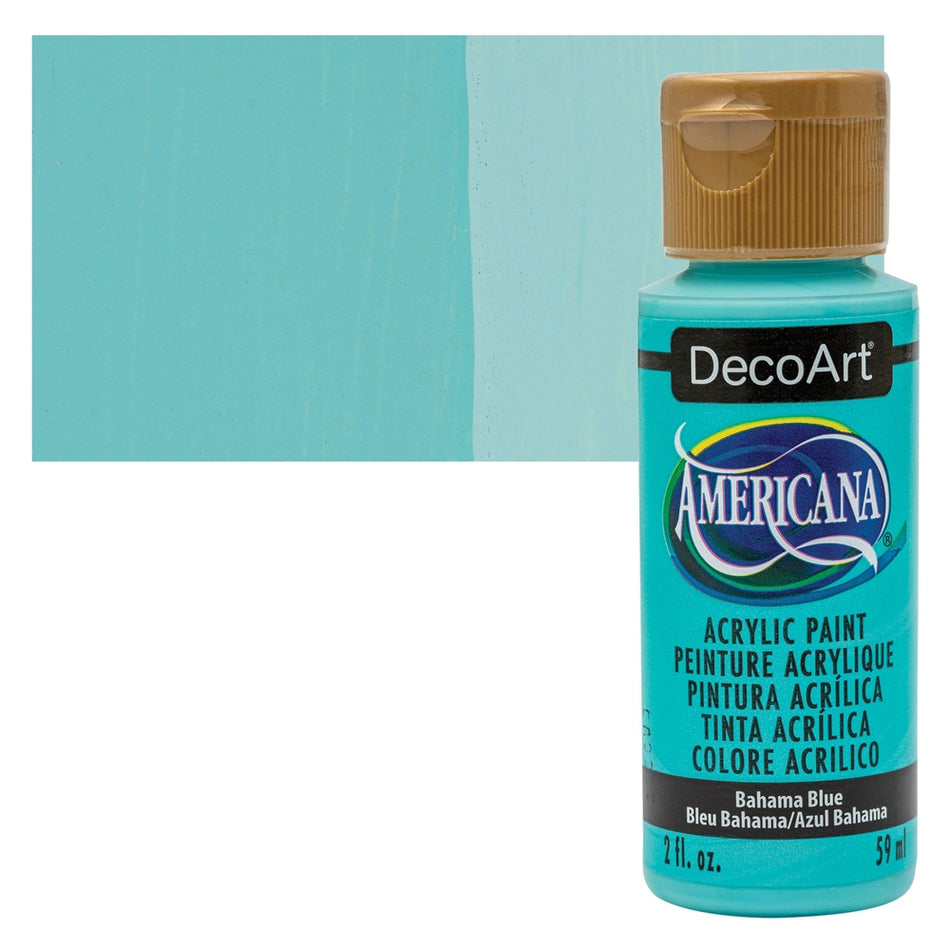 DecoArt 00769-5913 Americana Acrylic Colors, 2 fl. oz. Bottles, Bahama Blue