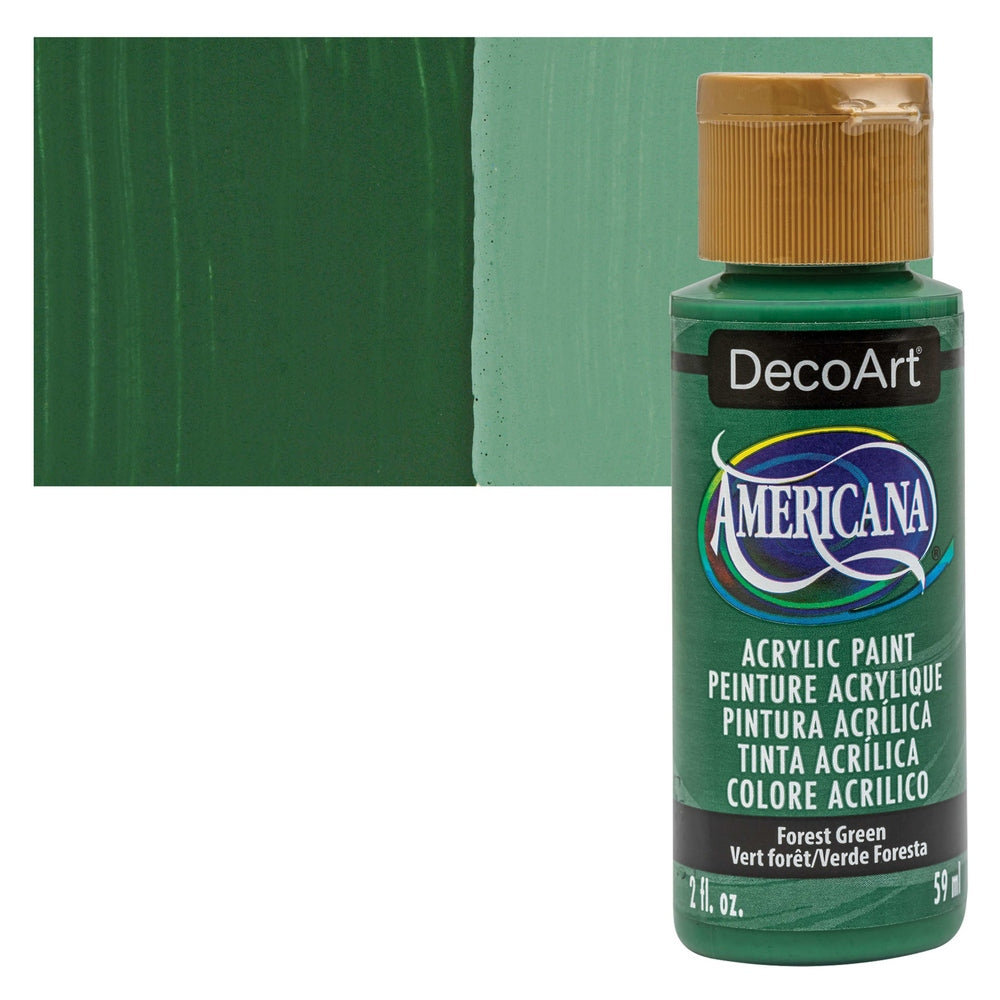 DecoArt 00769-7273 Americana Acrylic Colors, 2 fl. oz. Bottles, Forest Green