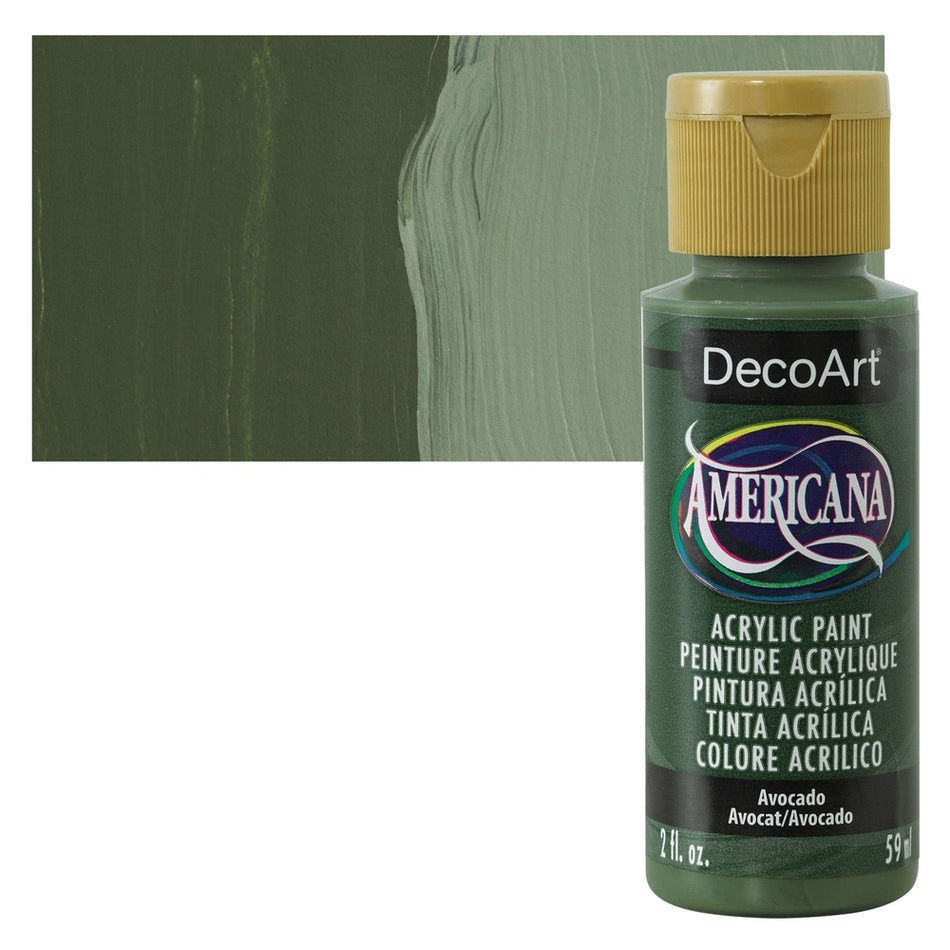 DecoArt 00769-7463 Americana Acrylic Colors, 2 fl. oz. Bottles, Avocado