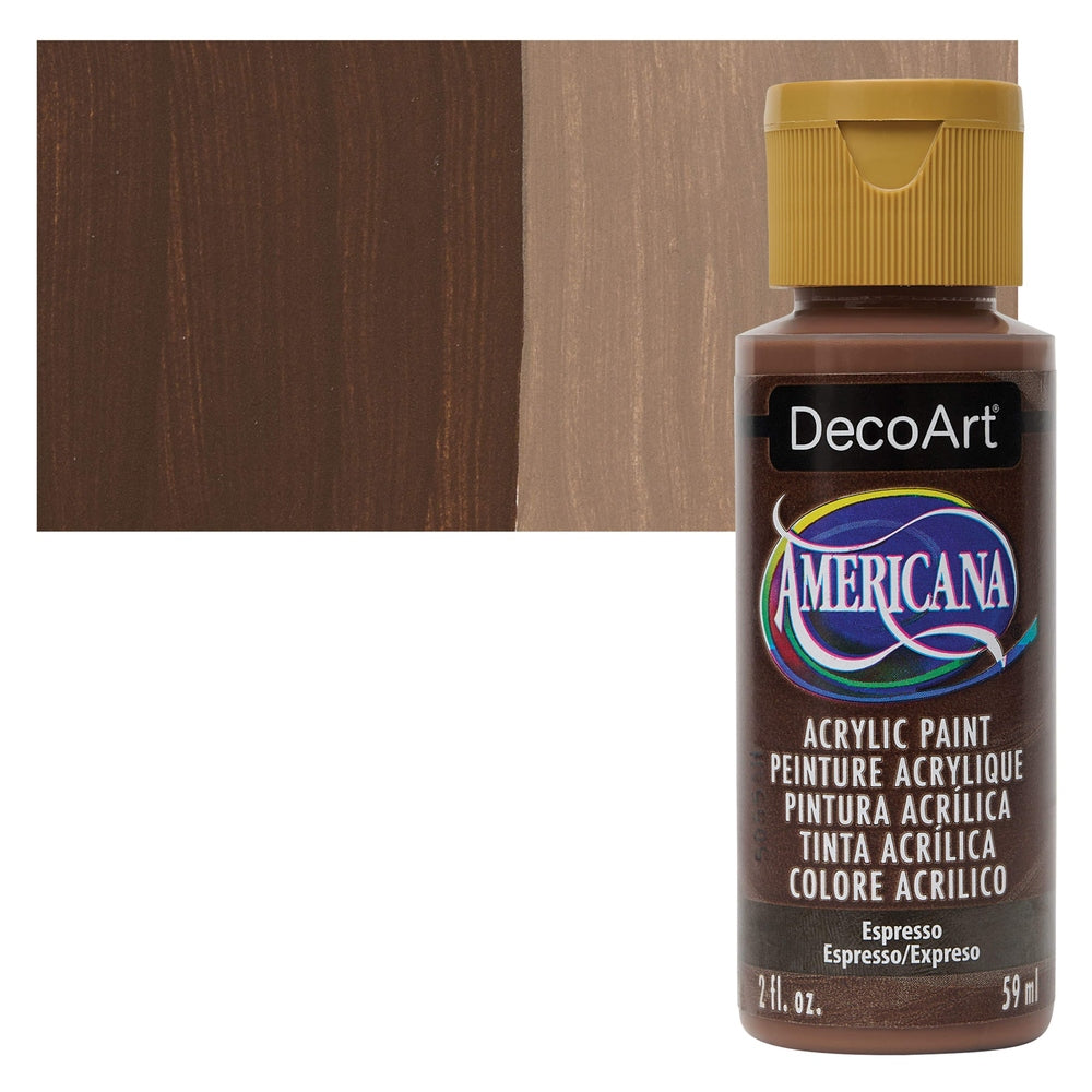 DecoArt 00769-8203 Americana Acrylic Colors, 2 fl. oz. Bottles, Espresso